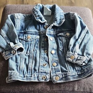 Baby B'gosh Oshkosh Jean Jacket Size 12 Months Toddler Boy Girl Vestbak